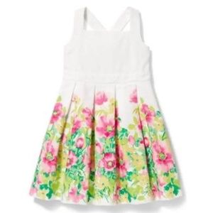 Janie and Jack Floral Border Dress (6-12M)